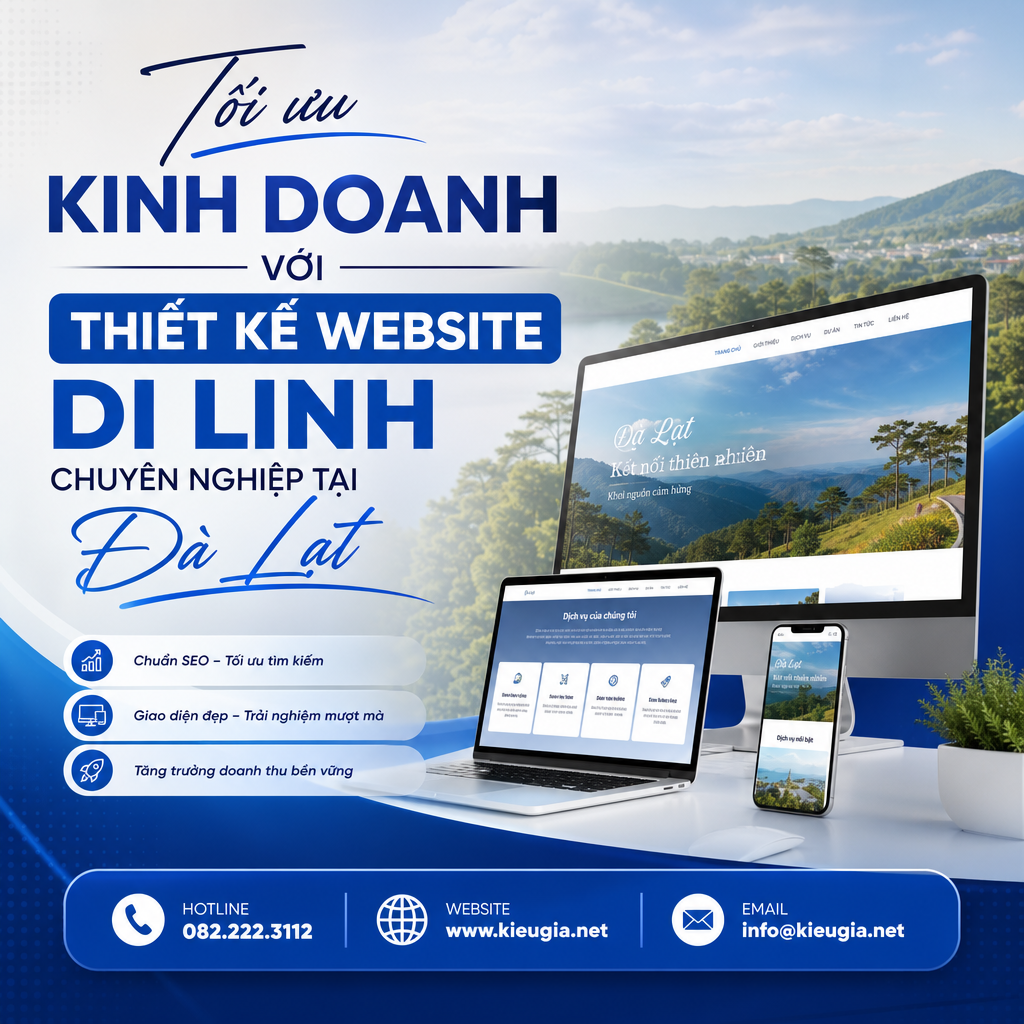 Tối ưu kinh doanh với thiết kế website Di Linh chuyên nghiệp tại Đà Lạt