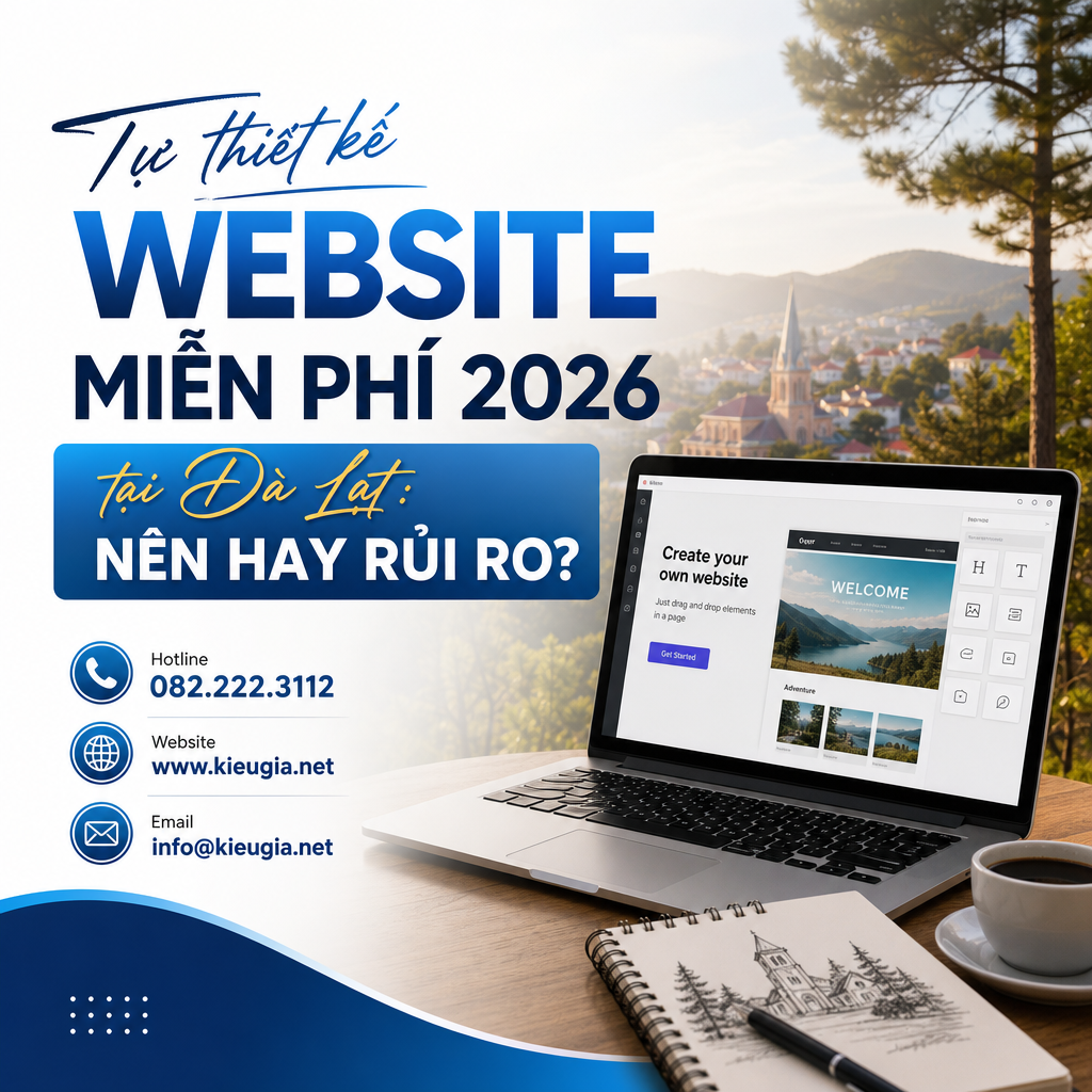 Tự thiết kế website miễn phí 2026 tại Đà Lạt: Nên hay rủi ro?