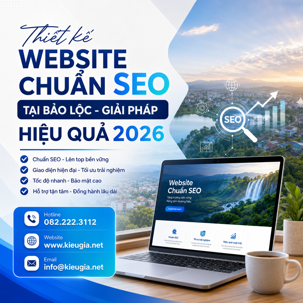 Thiết kế website chuẩn SEO tại Bảo Lộc - Giải pháp hiệu quả 2026