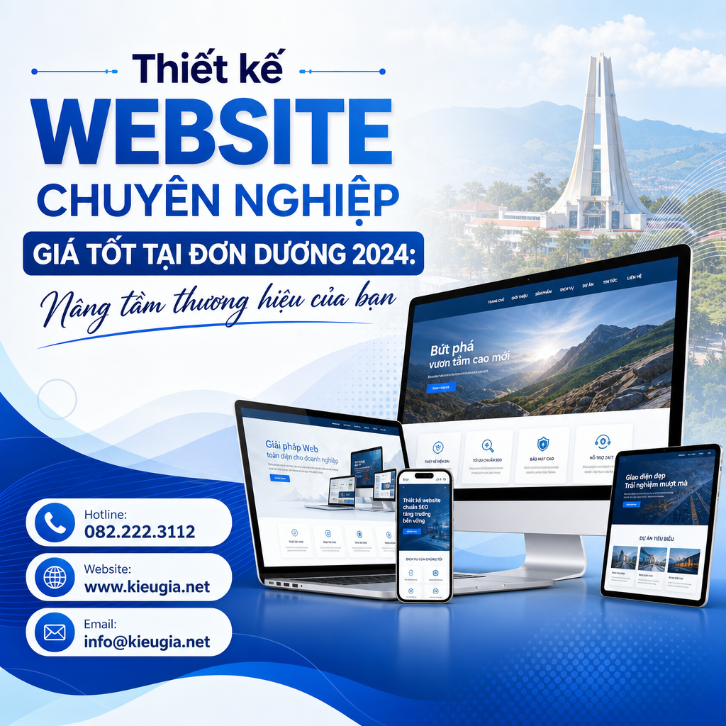 Thiết kế website chuyên nghiệp giá tốt tại Đơn Dương 2024: Nâng tầm thương hiệu của bạn