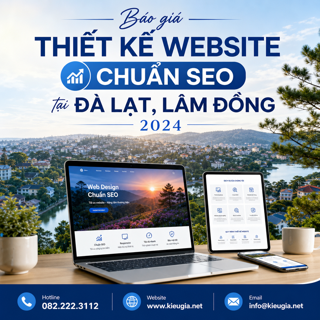 Báo giá thiết kế website chuẩn SEO tại Đà Lạt, Lâm Đồng 2024