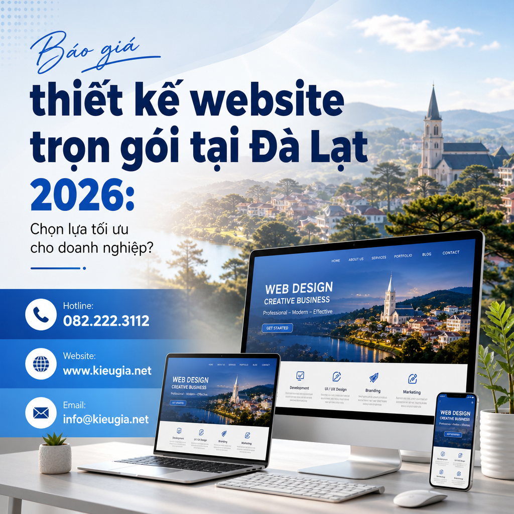 Báo giá thiết kế website trọn gói tại Đà Lạt 2026: Chọn lựa tối ưu cho doanh nghiệp?