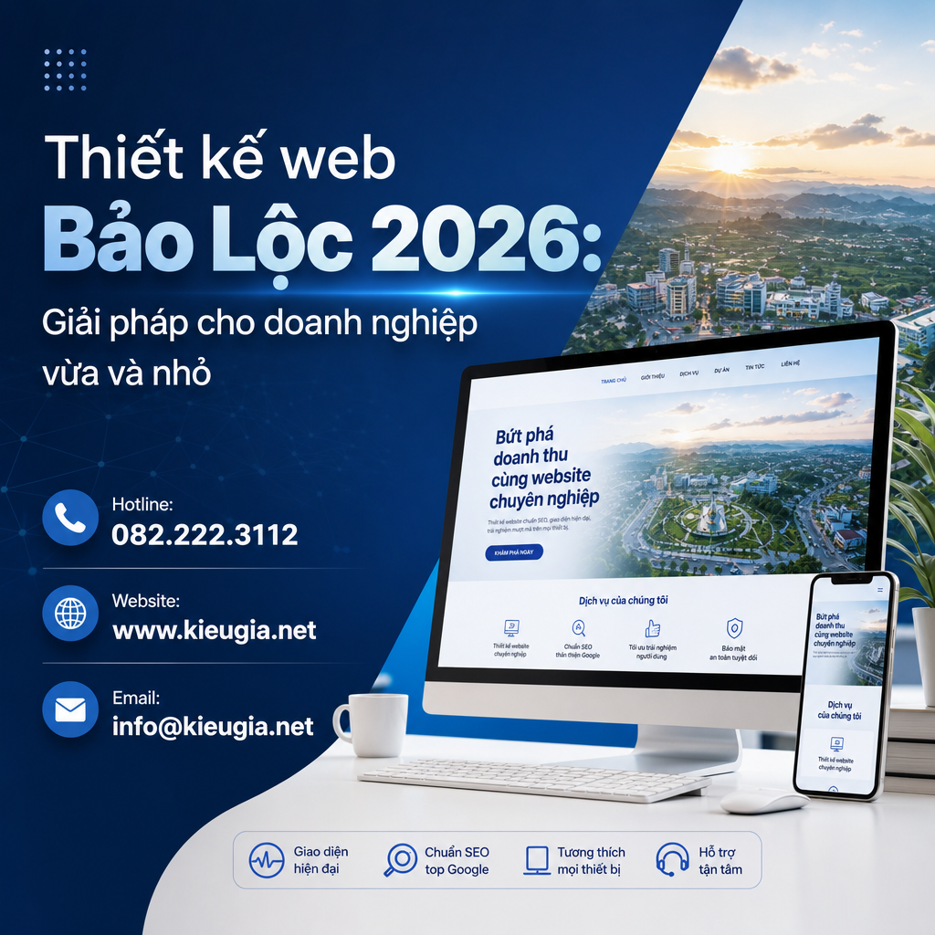Thiết kế web Bảo Lộc 2026: Giải pháp cho doanh nghiệp vừa và nhỏ