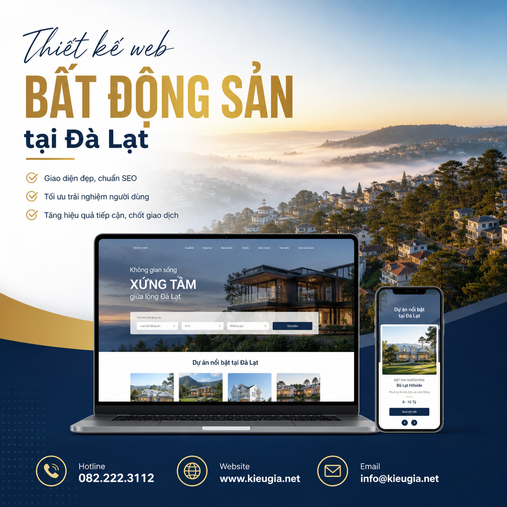 Thiết kế web bất động sản tại Đà Lạt