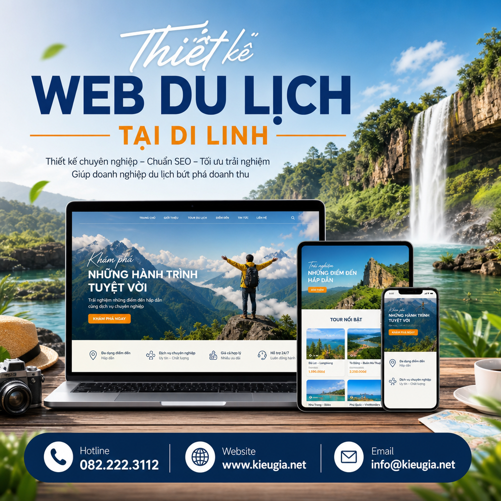 Thiết kế web du lịch tại Di Linh