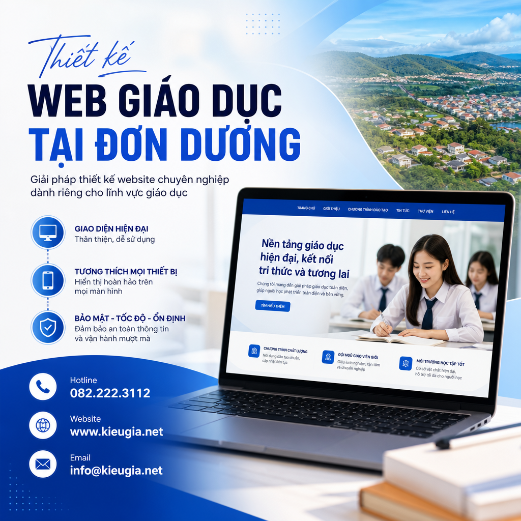 Thiết kế web giáo dục tại Đơn Dương