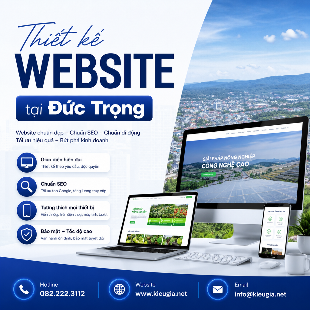 Thiết kế website tại Đức Trọng