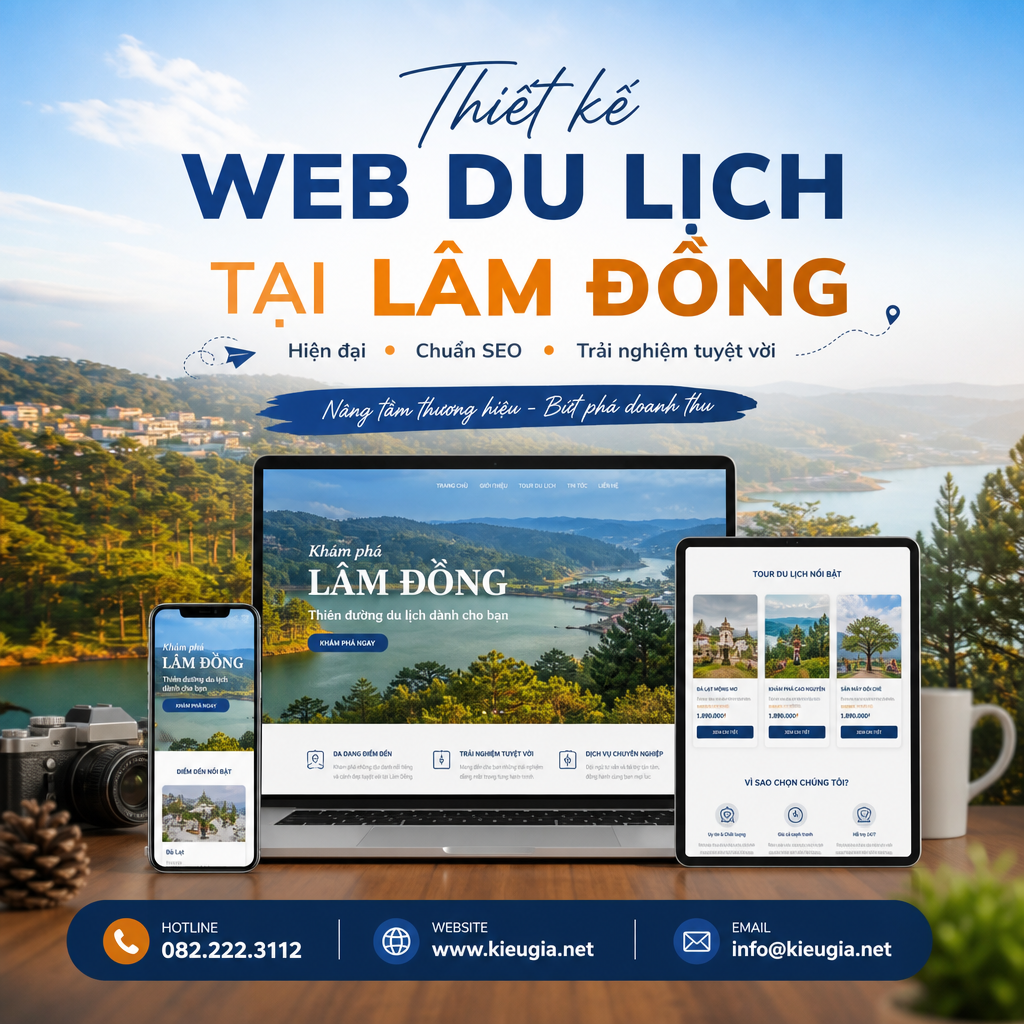 Thiết kế web du lịch tại Lâm Đồng