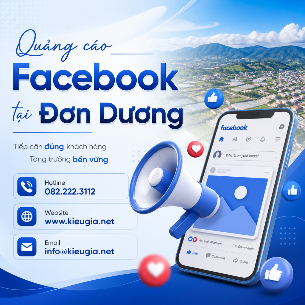 Quảng cáo Facebook tại Đơn Dương