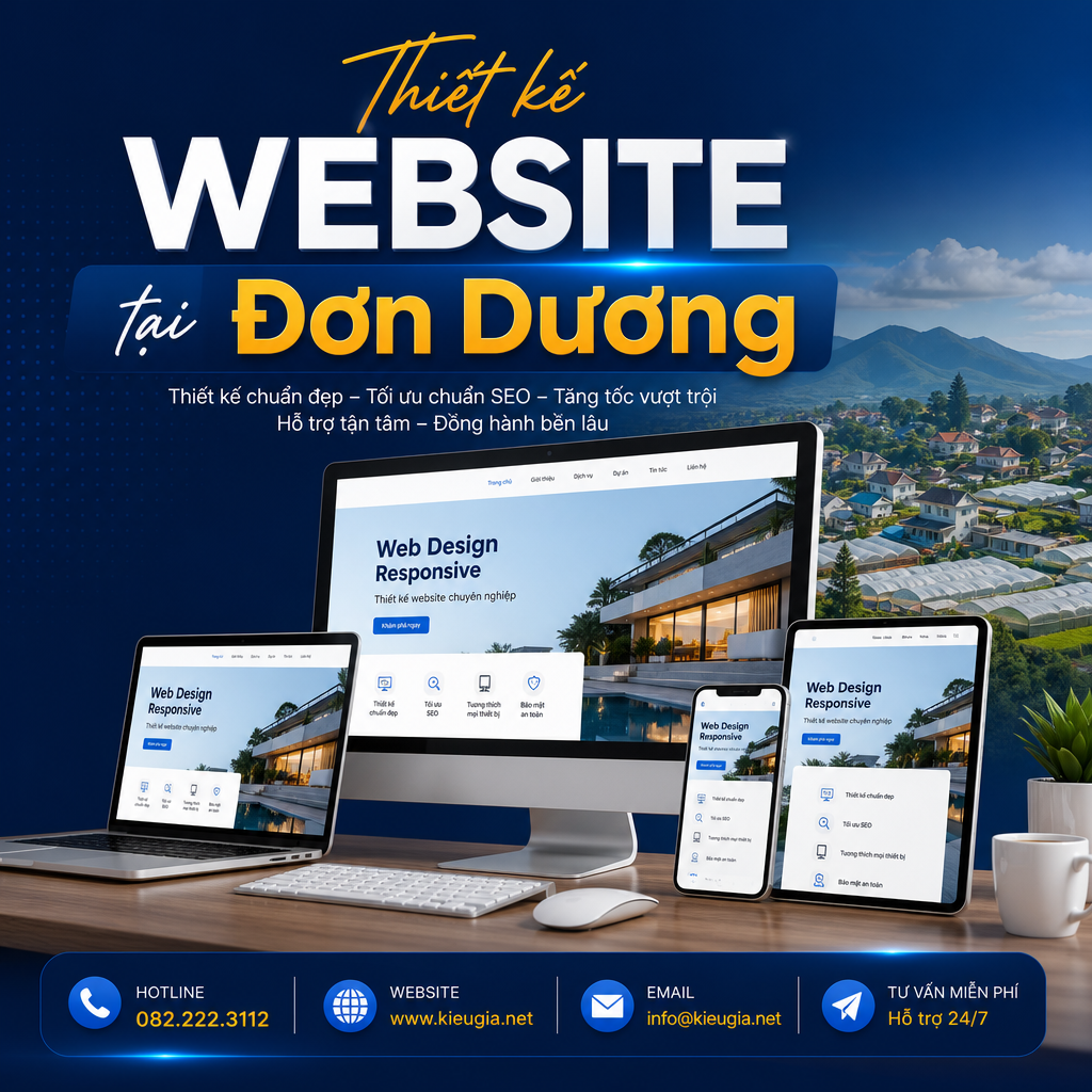 Thiết kế website tại Đơn Dương
