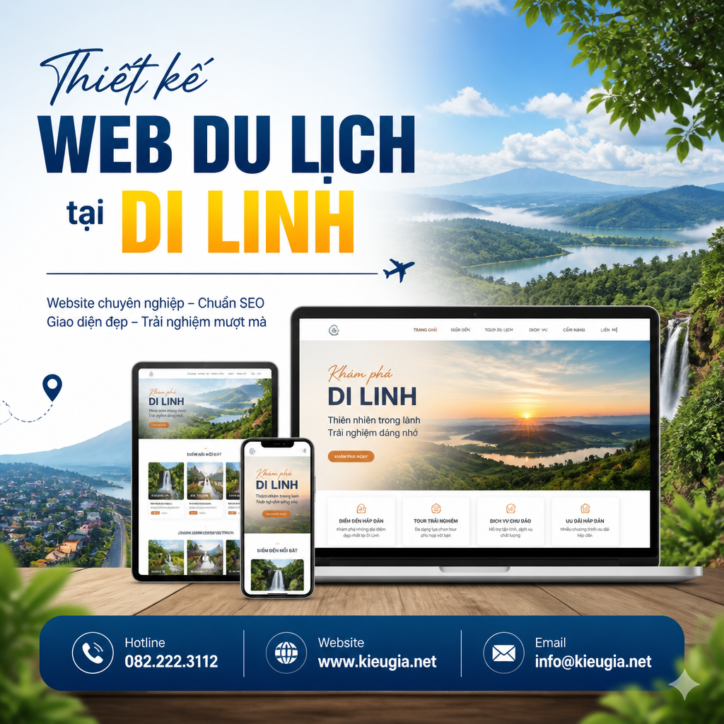 Thiết kế web du lịch tại Di Linh