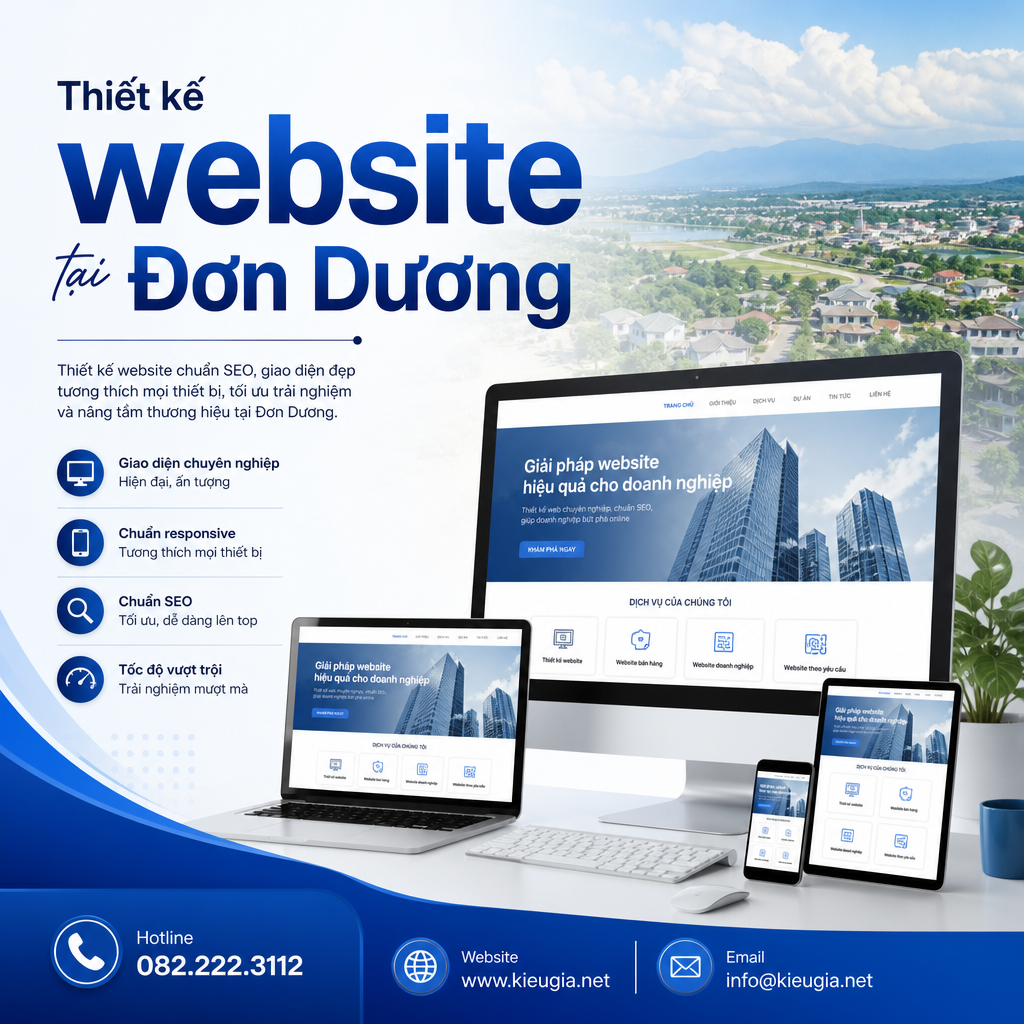 Thiết kế website tại Đơn Dương