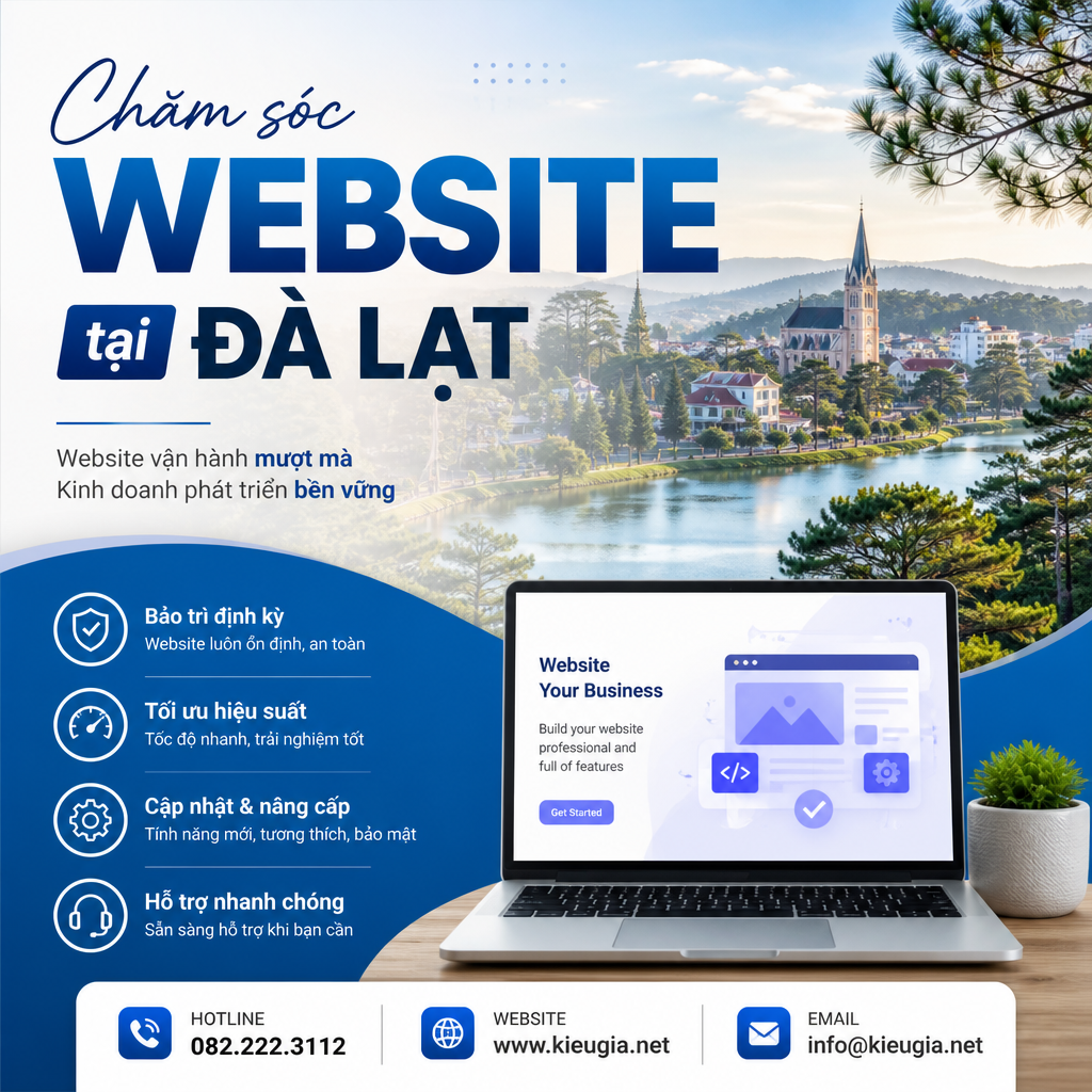 Chăm sóc website tại Đà Lạt