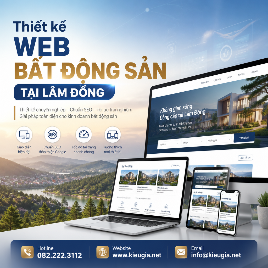 Thiết kế web bất động sản tại Lâm Đồng