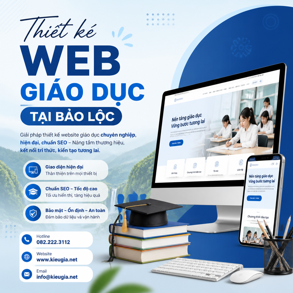 Thiết kế web giáo dục tại Bảo Lộc