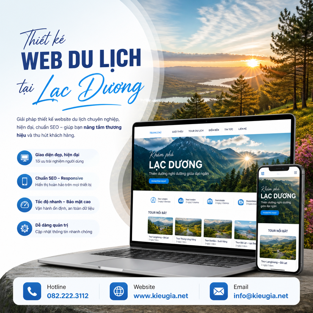 Thiết kế web du lịch tại Lạc Dương