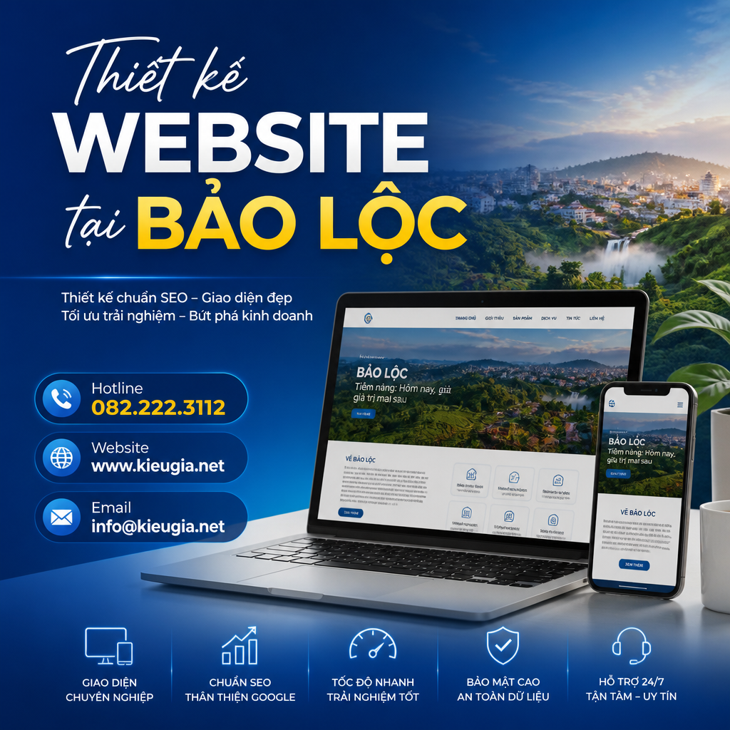 Thiết kế website tại Bảo Lộc