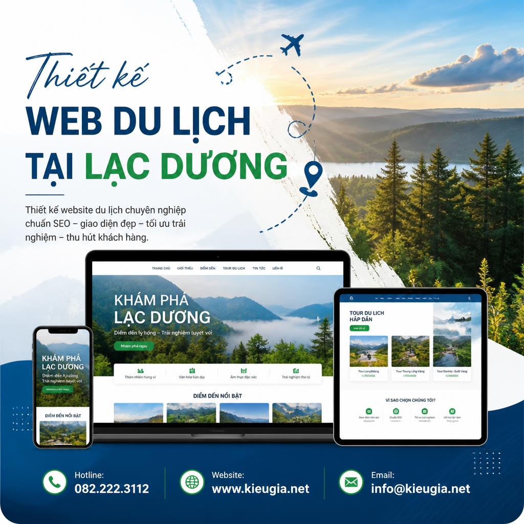 Thiết kế web du lịch tại Lạc Dương