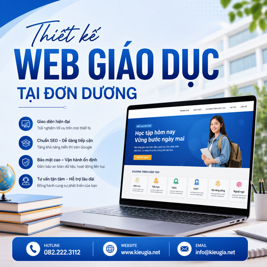 Thiết kế web giáo dục tại Đơn Dương