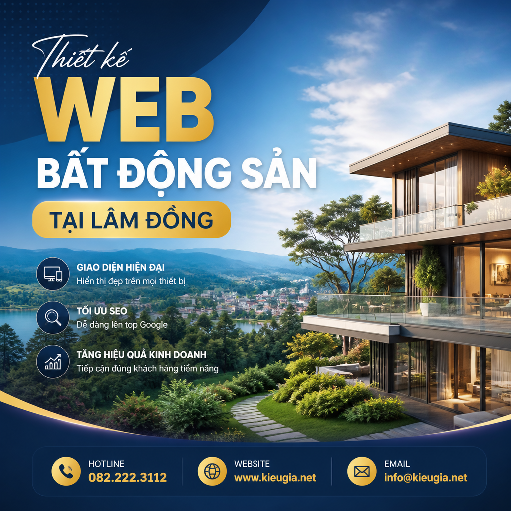 Thiết kế web bất động sản tại Lâm Đồng