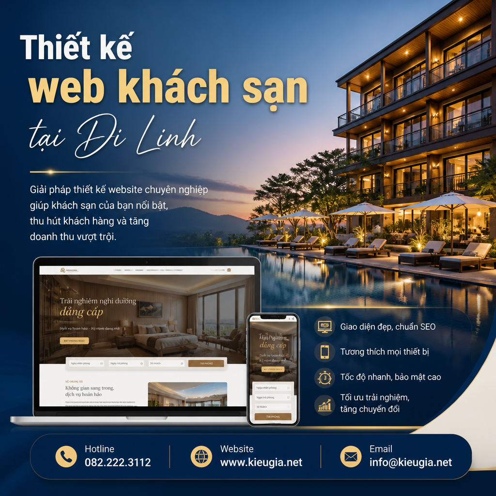 Thiết kế web khách sạn tại Di Linh