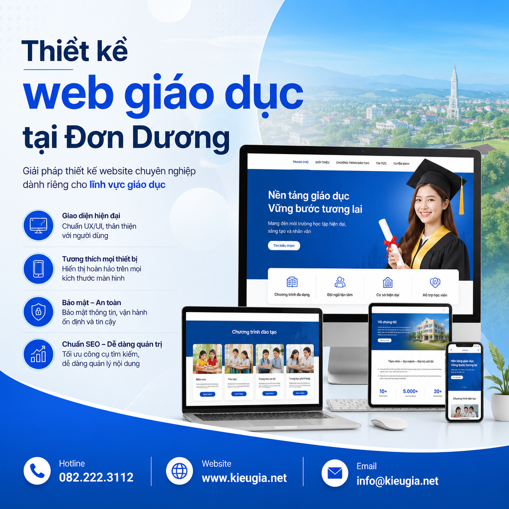 Thiết kế web giáo dục tại Đơn Dương
