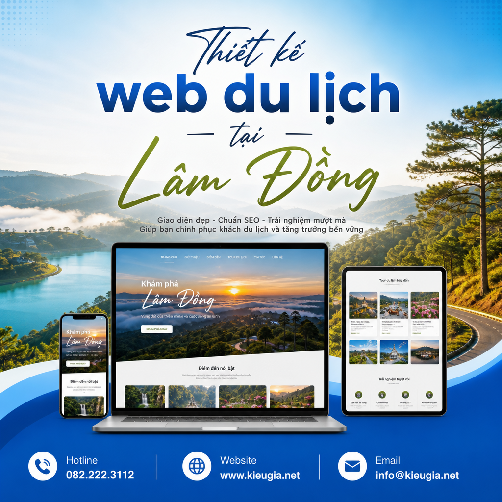 Thiết kế web du lịch tại Lâm Đồng