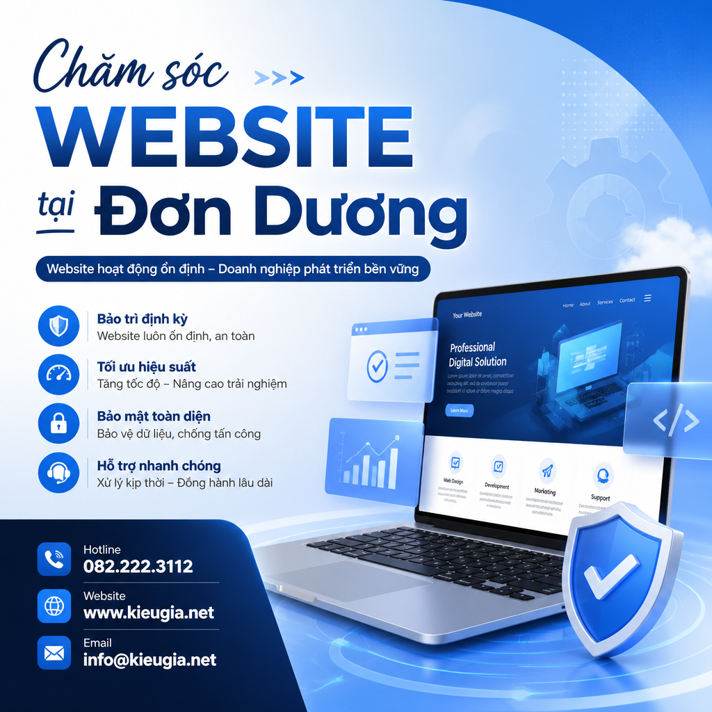 Chăm sóc Website tại Đơn Dương