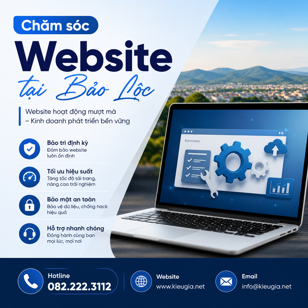 Chăm sóc Website tại Bảo Lộc