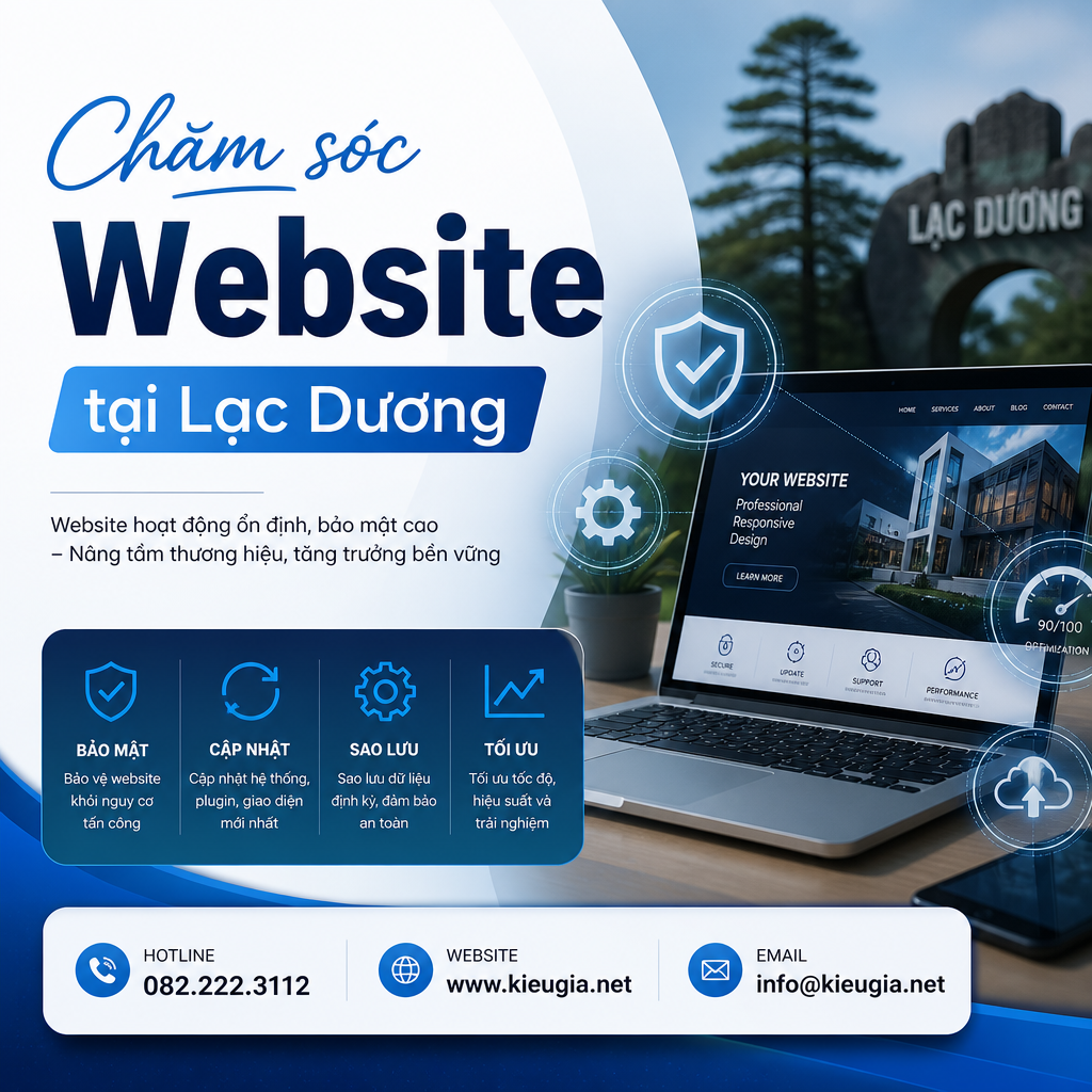 Chăm sóc Website tại Lạc Dương