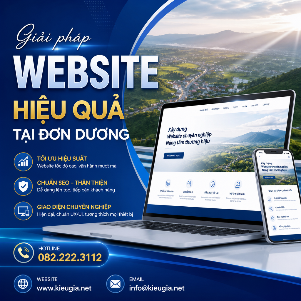 Giải pháp website hiệu quả tại Đơn Dương