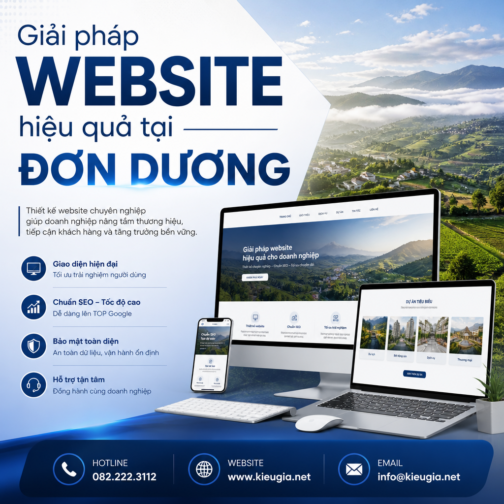 Giải pháp website hiệu quả tại Đơn Dương