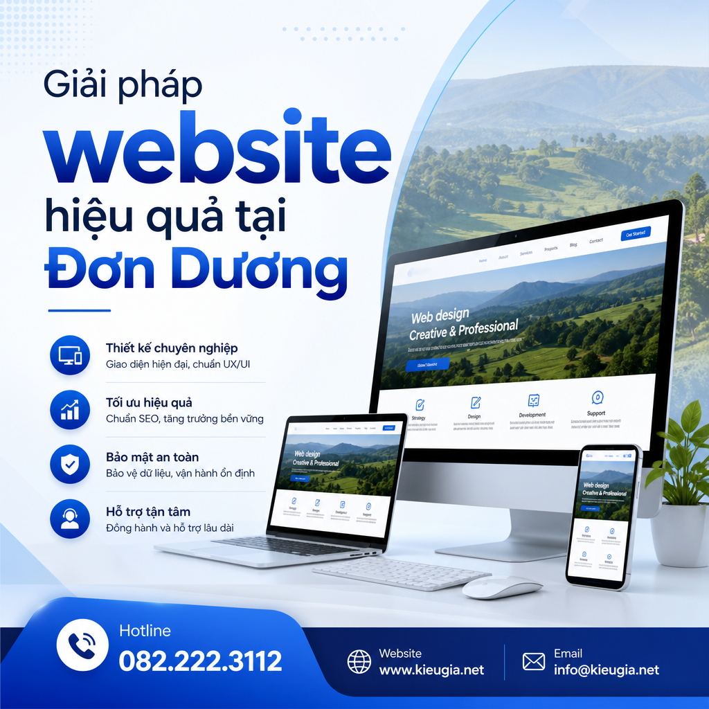 Giải pháp website hiệu quả tại Đơn Dương