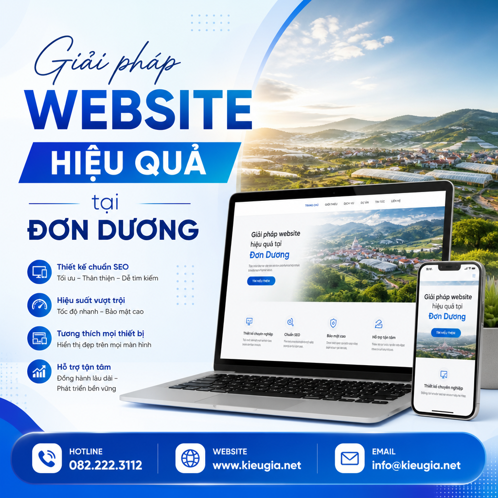Giải pháp website hiệu quả tại Đơn Dương
