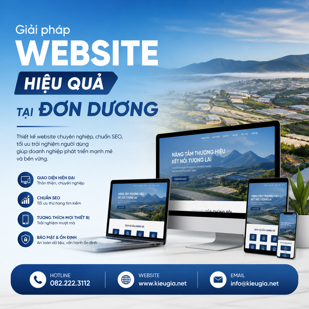 Giải pháp website hiệu quả tại Đơn Dương