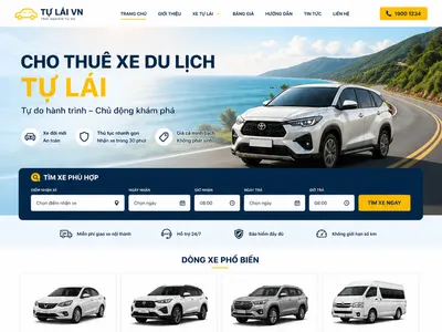 Mẫu Website Dịch Vụ Cho Thuê Xe Tự Lái (CarGo)