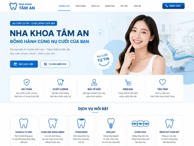 Mẫu Website Phòng Khám Nha Khoa (ShineDent)