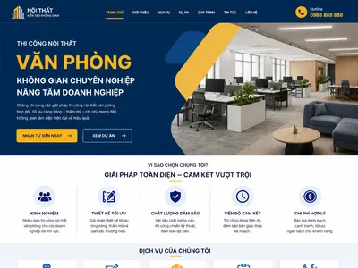 Mẫu Website Thi Công Nội Thất Văn Phòng (OfficeFit)